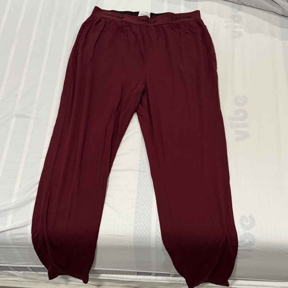 Calvin Klein Maroon Modular PajamaPants